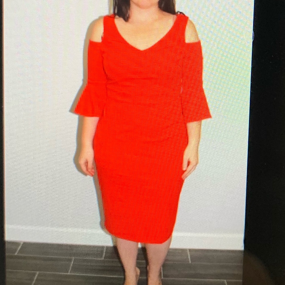 BISOU BISOU SEXY RED COCKTAIL DRESS